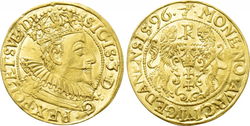 POLAND. Sigismund III Vasa (1587-1632). GOLD Ducat (1596). Gdansk (Danzig). 

...