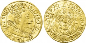 POLAND. Sigismund III Vasa (1587-1632). GOLD Ducat (1596). Gdansk (Danzig).