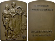 AUSTRIA. Bronze Plaque (1921). Issued for the International Swim Competition at Dianabad in Wien (Vienna), 24–25 September.