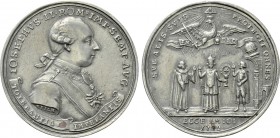 HOLY ROMAN EMPIRE. Joseph II (1765-1790). Tin Medal (1782). Commemorating the Tolerance Edict and the Religious Freedom granted to the Jews. By Reich.