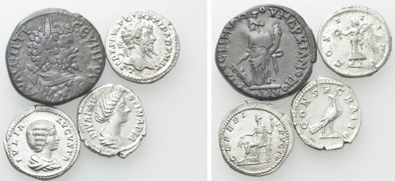 4 Roman Coins. 

Obv: .
Rev: .

. 

Condition: See picture.

Weight: g....