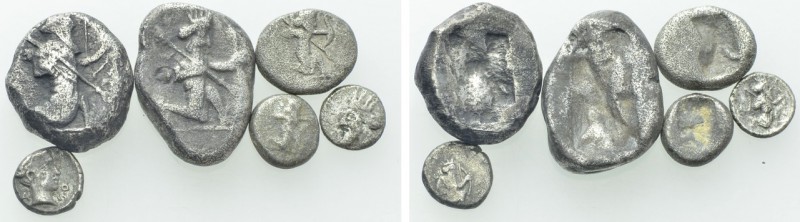 6 Coins of the Achaemenids. 

Obv: .
Rev: .

. 

Condition: See picture....