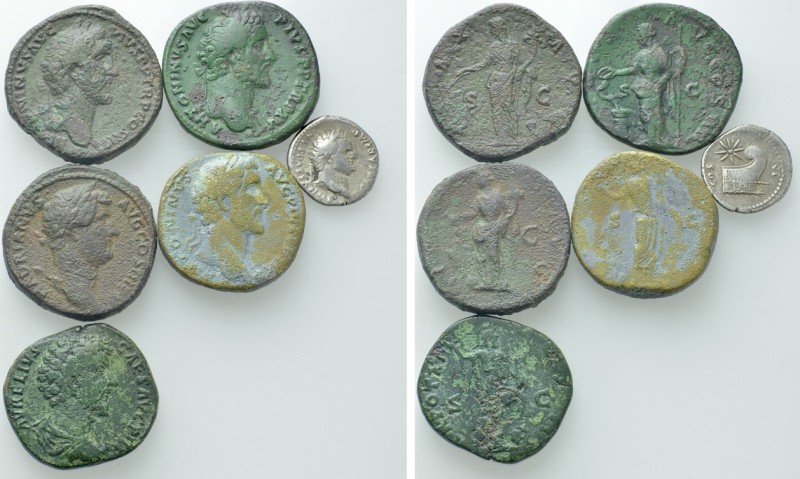 6 Roman Coins. 

Obv: .
Rev: .

. 

Condition: See picture .

Weight: g...