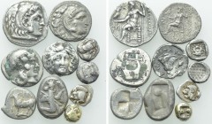 10 Greek Coins; including 1 Fouree Electrum.