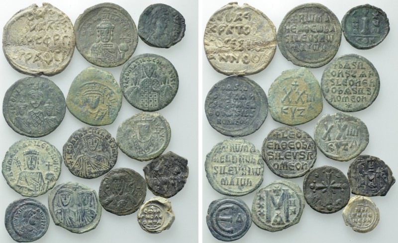 14 Byzantine Coins and Seals. 

Obv: .
Rev: .

. 

Condition: See picture...