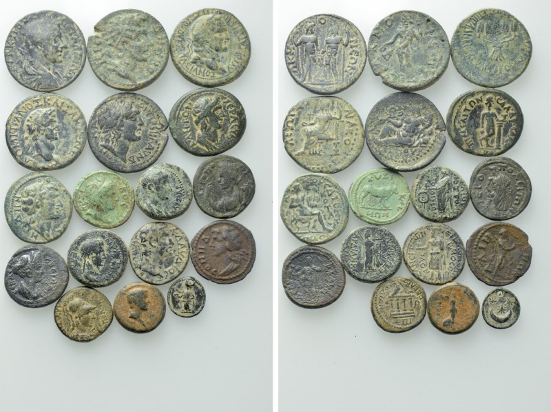 17 Roman Provincial Coins. 

Obv: .
Rev: .

. 

Condition: See picture.
...