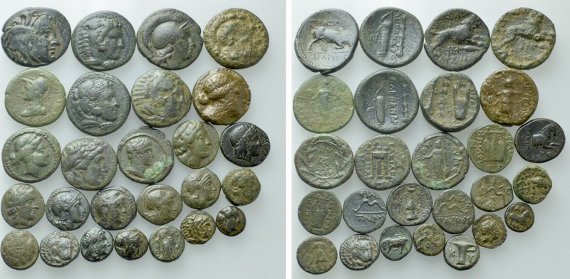 26 Greek Coins. 

Obv: .
Rev: .

. 

Condition: See picture.

Weight: g...