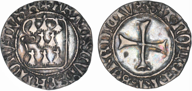 BRETAGNE, duché
François Ier (1442-1450) : Blanc d'argent à la targe
 R - TTB ...