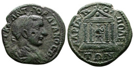 Thrace, Hadrianopolis, Gordian III, 238-244 AD. AE Tetrassarion (26 mm, 9,35 g.). AΥT K M ANT ΓOPΔIANOC AΥΓ Laureate, draped and cuirassed bust of Gor...