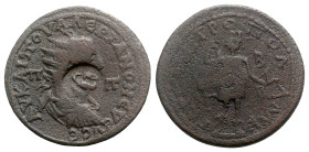 Valerian I (253-260). Cilicia, Tarsus. Æ (32mm, 16.63g, 12h). Radiate, draped and cuirassed bust r.; c/m: eagle. R/ Artemis standing r., wearing short...