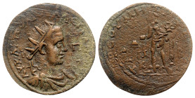 Valerian I (253-260). Cilicia, Tarsus. Æ (35mm, 18.62g, 6h). Radiate, draped and cuirassed bust r. R/ Hermes standing l., holding purse and caduceus. ...