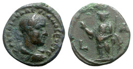 Valerian I (253-260). Egypt, Alexandria. BI Tetradrachm (23mm, 10.36g, 12h), year 1 (AD 253/4). Laureate, draped and cuirassed bust r. R/ Alexandria s...