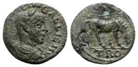 Gallienus (253-268). Troas, Alexandria. Æ (20mm, 5.19g, 6h). Laureate, draped and cuirassed bust r. R/ Horse grazing r. Bellinger A451; SNG Copenhagen...