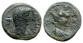 Gallienus (253-268). Troas, Alexandria. Æ (25mm, 10.08g, 1h). Laureate, draped and cuirassed bust of Gallienus r. R/ Turreted and draped bust of Tyche...