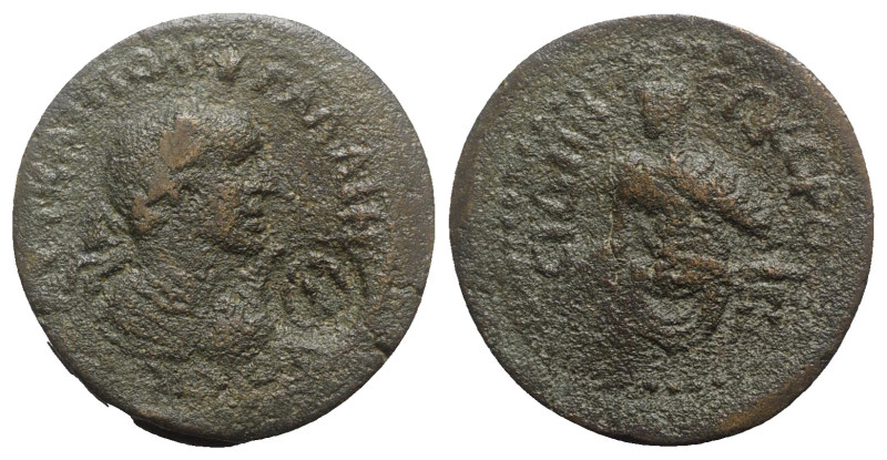 Gallienus (253-268). Pamphylia, Side. Æ (30mm, 15.73g, 12h). Laureate, drpaed an...
