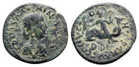 Salonina (Augusta, 254-268). Bithynia, Apamea. Æ (23.5mm, 5.37g, 6h). CORN SALONINA AVG, Diademed and draped bust r. R/ COL IV CON APAM AVG, Aphrodite...