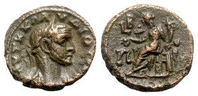 Claudius II (268-270). Egypt, Alexandria. BI Tetradrachm (20mm, 10.41g, 12h), year 2 (AD 269/70). Laureate and cuirassed bust r. R/ Dikaiosyne seated ...