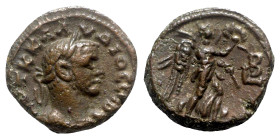 Claudius II (268-270). Egypt, Alexandria. BI Tetradrachm (21mm, 10.42g, 12h), year 2 (269/270). Laureate and cuirassed bust r. R/ Nike walking r., hol...