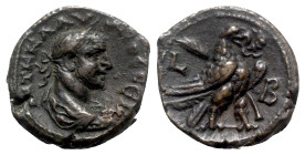Claudius II (268-270). Egypt, Alexandria. BI Tetradrachm (24mm, 9.43g, 12h), year 2 (AD 269/270). Laureate, draped and cuirassed bust r. R/ Eagle stan...
