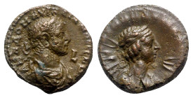 Aurelian and Vaballathus (270-275). Egypt, Alexandria. BI Tetradrachm (20mm, 8.69g, 12h), year 2 of Aurelian and year 5 of Vaballathus (AD 271/2). Lau...