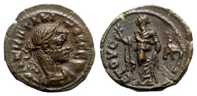 Tacitus (275-276). Egypt, Alexandria. BI Tetradrachm (22mm, 8.88g, 11h), year 1 (AD 275/6). Laureate, draped and cuirassed bust r. R/ Elpis advancing ...