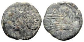 Anonymous, Rome, after 211 BC. Æ As (29mm, 14.13g, 10h). Laureate head of Janus. R/ Prow of galley r. Crawford 56/2; RBW 200-2. Near VF