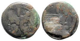 Anonymous, Rome, after 211 BC. Æ As (33mm, 26.42g, 9h). Laureate head of Janus. R/ Prow of galley r. Crawford 56/2; RBW 200-2. Near VF