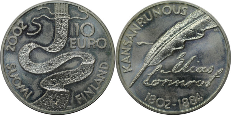 Europäische Münzen und Medaillen, Finnland / Finland. Elias Lönnrot. 10 Euro 200...