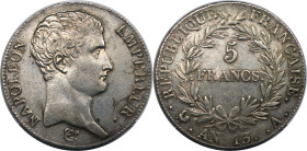 Europäische Münzen und Medaillen, Frankreich / France. Napoléon I, 1804-1814, 1815. 5 Francs AN 13 (1804-1805) A, Paris. Silber. 25,02 g. Dav. 83, Gad...