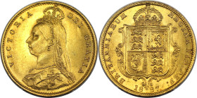 Europäische Münzen und Medaillen, Großbritannien / Vereinigtes Königreich / UK / United Kingdom. Victoria (1837-1901). 1/2 Sovereign 1887, London. Jub...