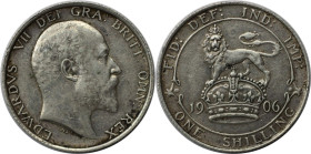 Europäische Münzen und Medaillen, Großbritannien / Vereinigtes Königreich / UK / United Kingdom. Edward VII. (1901-1910). 1 Shilling 1906, Silber. KM ...