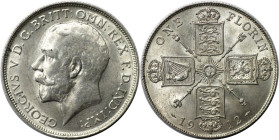 Europäische Münzen und Medaillen, Großbritannien / Vereinigtes Königreich / UK / United Kingdom. George V. (1910-1936). 1 Florin (2 Shillings) 1912, S...