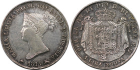 Europäische Münzen und Medaillen, Italien / Italy. Parma, Herzogtum. Maria Luigia (1815-1847). 1 Lira 1815. Silber. Sehr schön-vorzüglich