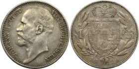 Europäische Münzen und Medaillen, Liechtenstein. Johann II. (1858-1929). 1 Franken 1924, Bern. Silber. 4,97 g. HMZ 2-1381a. Fast Vorzüglich