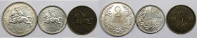 Europäische Münzen und Medaillen, Litauen / Lithuania, Lots und Sammlungen. 5 Centai, 1 Litas, 2 Litu. Lot von 3 Münzen 1925. KM 72, 76, 77. Bild anse...