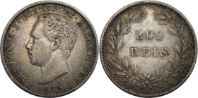 Europäische Münzen und Medaillen, Portugal. Luiz I. 200 Reis 1875. 5,0 g. 0.917 Silber. 0.15 OZ. KM 512. Sehr schön+. Patina