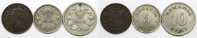 Europäische Münzen und Medaillen, Rumänien / Romania, Lots und Sammlungen. 2 Bani, 5 Bani, 10 Bani. Lot von 3 Münzen 1900. KM 27, 28, 29. Bild ansehen...