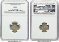 Republic Proof 3 Pence 1968 PR66 NGC, Pretoria mint, KM8. A rare Proof issue, stemming from a reported mintage of a scant 10 pieces. HID09801242017 © ...