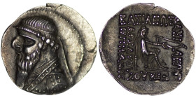 Parthian Empire. Mithradates II (121-91 BC|). AR Drachm. Ekbatana