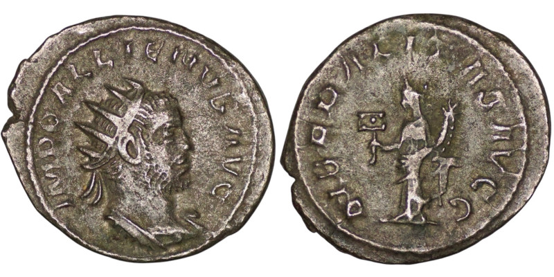 Roman Imperial. Gallienus (256-257). AR Antoninianus (3.41g/ 20mm). IMP GALLIENV...