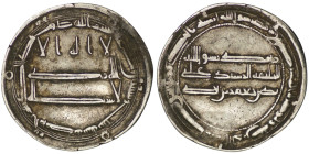 Abbasid Caliphate. Al-Mahdi (AD 786-809). AR Dirham.al-Muhammadiya. AH176. Citing the vizier, 'ala yaday ja'far bin yahya. RRR