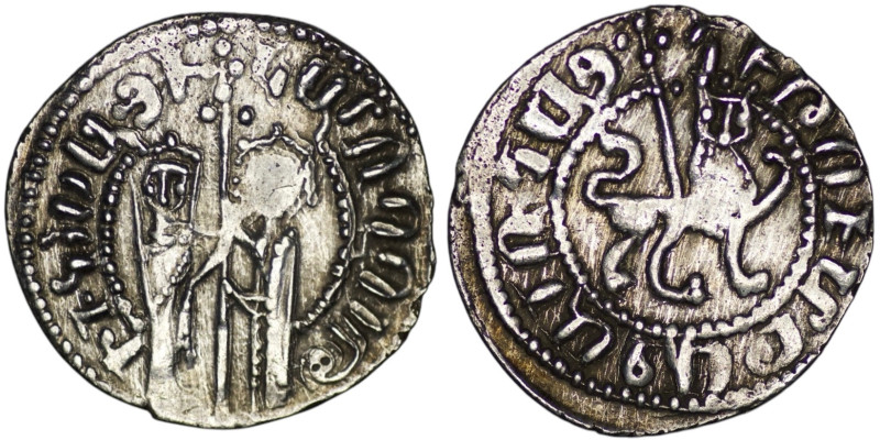 Cilician Armenia.Levon II (1270-1289). AR Tram (2.83/ 21mm). Pre-coronation type...