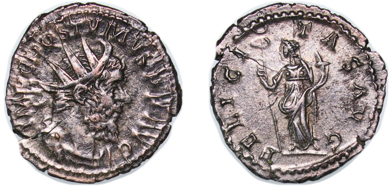 Rome Gallic Empire 263 - 265 BI Antoninianus - Postumus (FELICITAS AVG) Billon L...