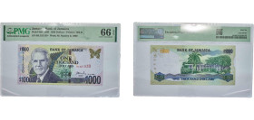 Jamaica Commonwealth 2006 1000 Dollars (Watermark portrait) Paper PMG Gem Uncirculated 66 EPQ P 86