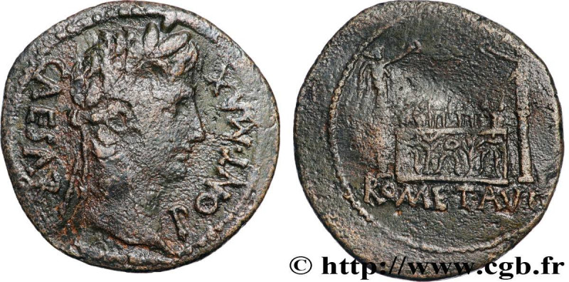 LUGDUNUM - LYON - AUGUSTUS
Type : As à l'autel de Lyon 
Date : c. 7-3 AC. 
Mint ...