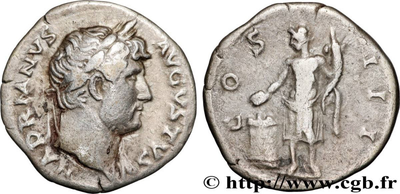 HADRIAN
Type : Denier 
Date : 127 
Mint name / Town : Rome 
Metal : silver 
Mill...