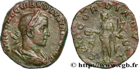 VOLUSIAN
Type : Sesterce 
Date : début 
Date : 253 
Mint name / Town : Rome 
Metal : copper 
Diameter : 28,5  mm
Orientation dies : 12  h.
Weight : 17...