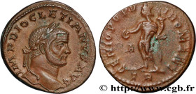 DIOCLETIAN
Type : Follis ou nummus 
Date : 295 
Mint name / Town : Trèves 
Metal : copper 
Diameter : 26  mm
Orientation dies : 6  h.
Weight : 9,05  g...