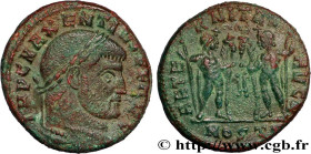 MAXENTIUS
Type : Follis ou nummus 
Date : fin 309 
Mint name / Town : Ostie 
Metal : copper 
Diameter : 23  mm
Orientation dies : 6  h.
Weight : 7,43 ...