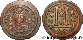 JUSTINIAN I
Type : Follis 
Date : an 21 
Mint name / Town : Cyzique 
Metal : copper 
Diameter : 27  mm
Orientation dies : 6  h.
Weight : 20,02  g.
Rar...